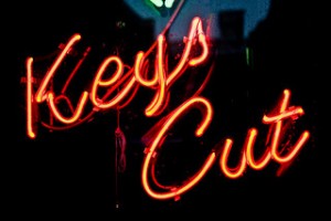 Keys Cut in neon lights